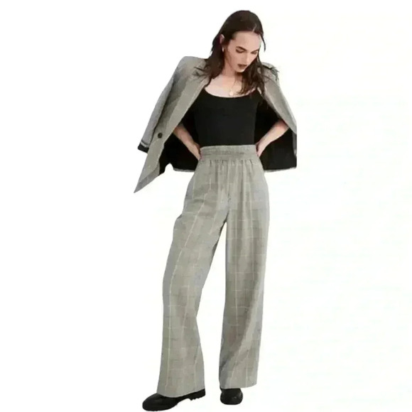 Madewell wide leg plaid pants size sp - Picture 1 of 7